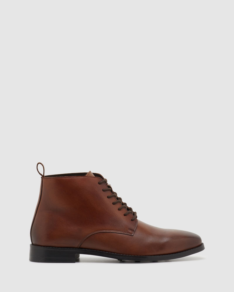 BRADBURY LEATHER DERBY BOOT MENS SHOES