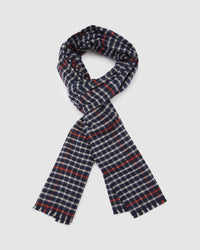 KEIRAN WOOL CHECK SCARF MENS ACCESSORIES