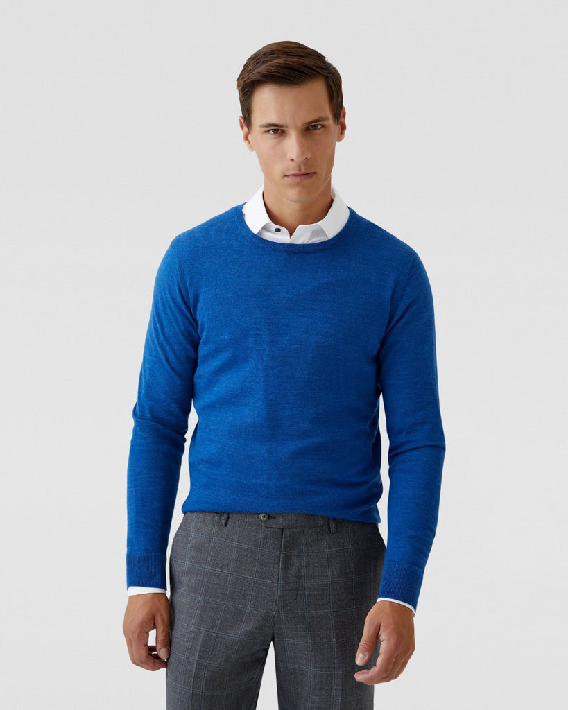 Wool Crew Neck Knit Dress