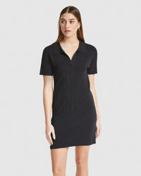 CARLY KNITTED POLO DRESS WOMENS DRESSES
