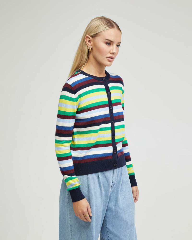 ROSE STRIPED CARDIGAN - AVAILABLE ~ 1-2 weeks WOMENS KNITWEAR