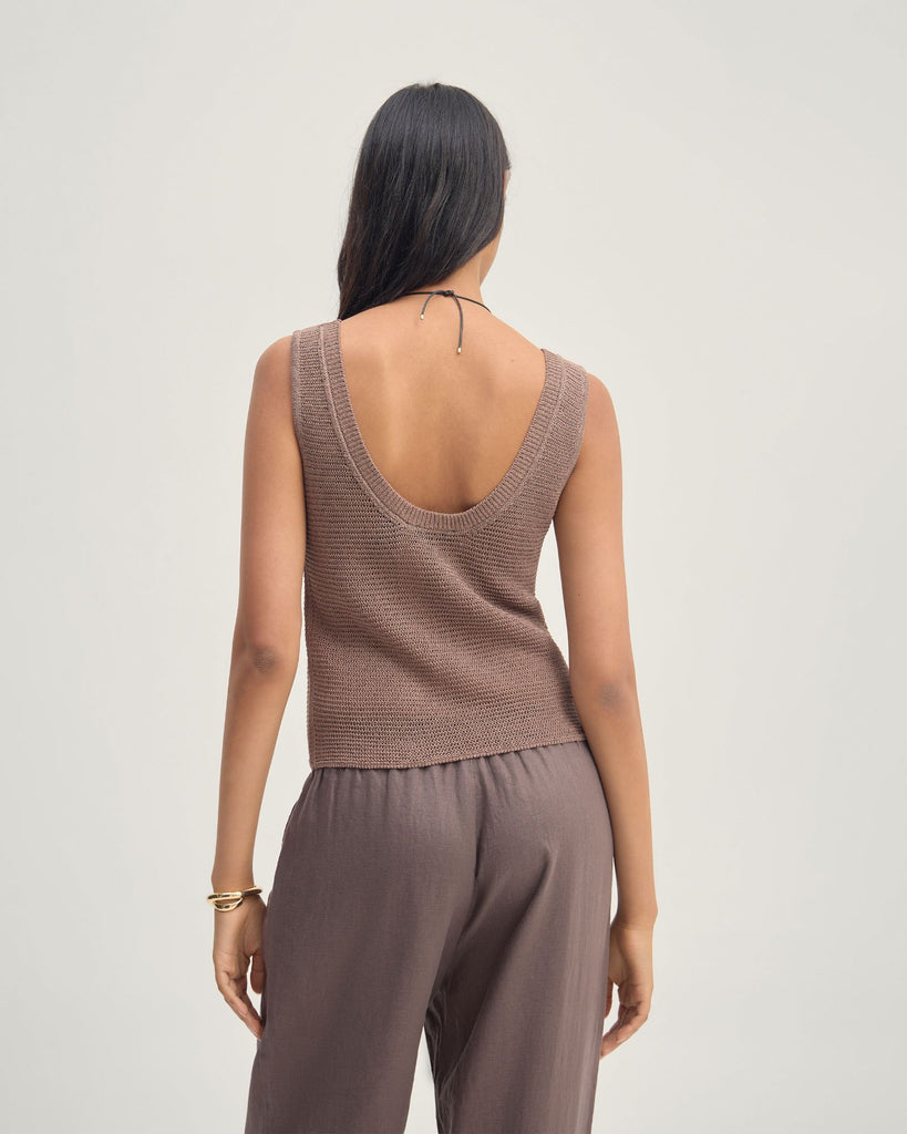 Romy Jacquard Square Seamless Tank