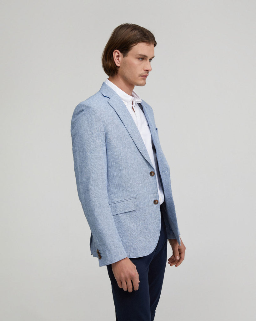 Andre Petrol Linen Blend Blazer main image 0