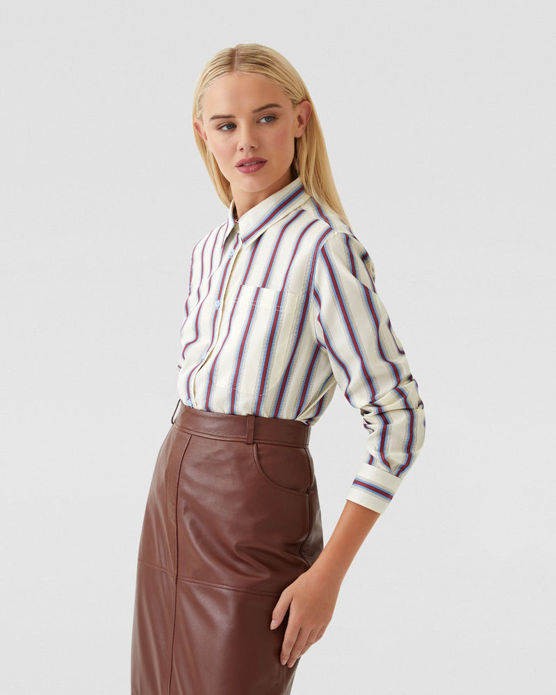 ARIEL COTTON STRIPED SHIRT - AVAILABLE ~ 1-2 weeks WOMENS SHIRTS