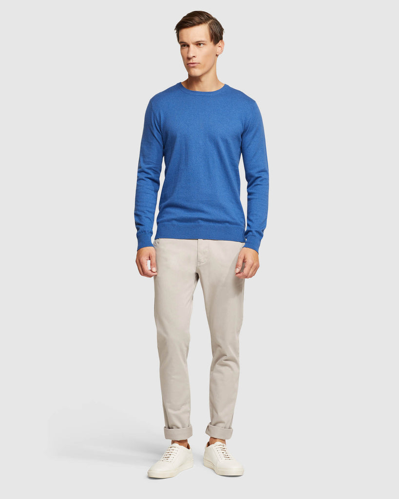 Cashmere Mix Cropped 3/4 Sleeve Pullover
