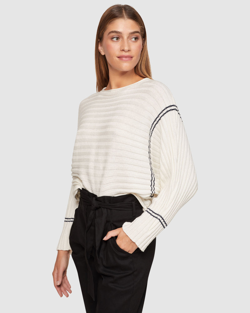 LIZZIE RIB KNITTED PULLOVER WOMENS KNITWEAR