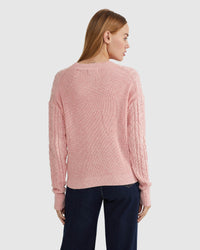 DELPHINE CABLE KNIT TOP WOMENS KNITWEAR