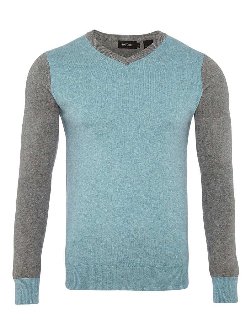 MASSIMO CNTRST PULLOVER EGSHL/GRY