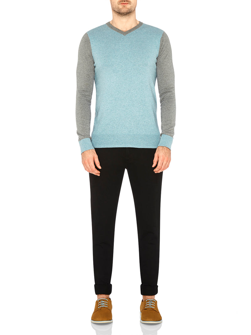 MASSIMO CNTRST PULLOVER EGSHL/GRY