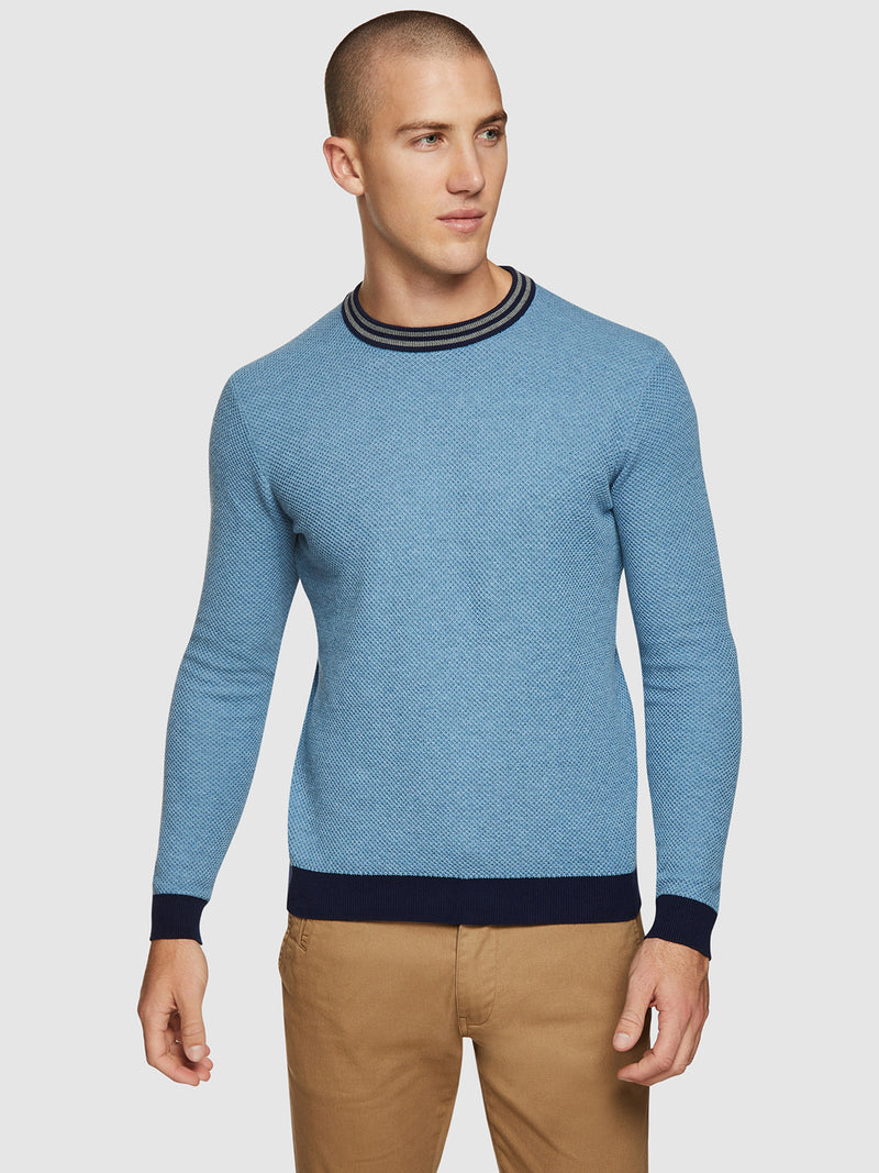 FRED CREW NECK TEXTURED PULLOVER
