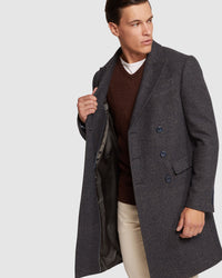 ATTICUS WOOL RICH TWILL OVERCOAT MENS JACKETS AND COATS