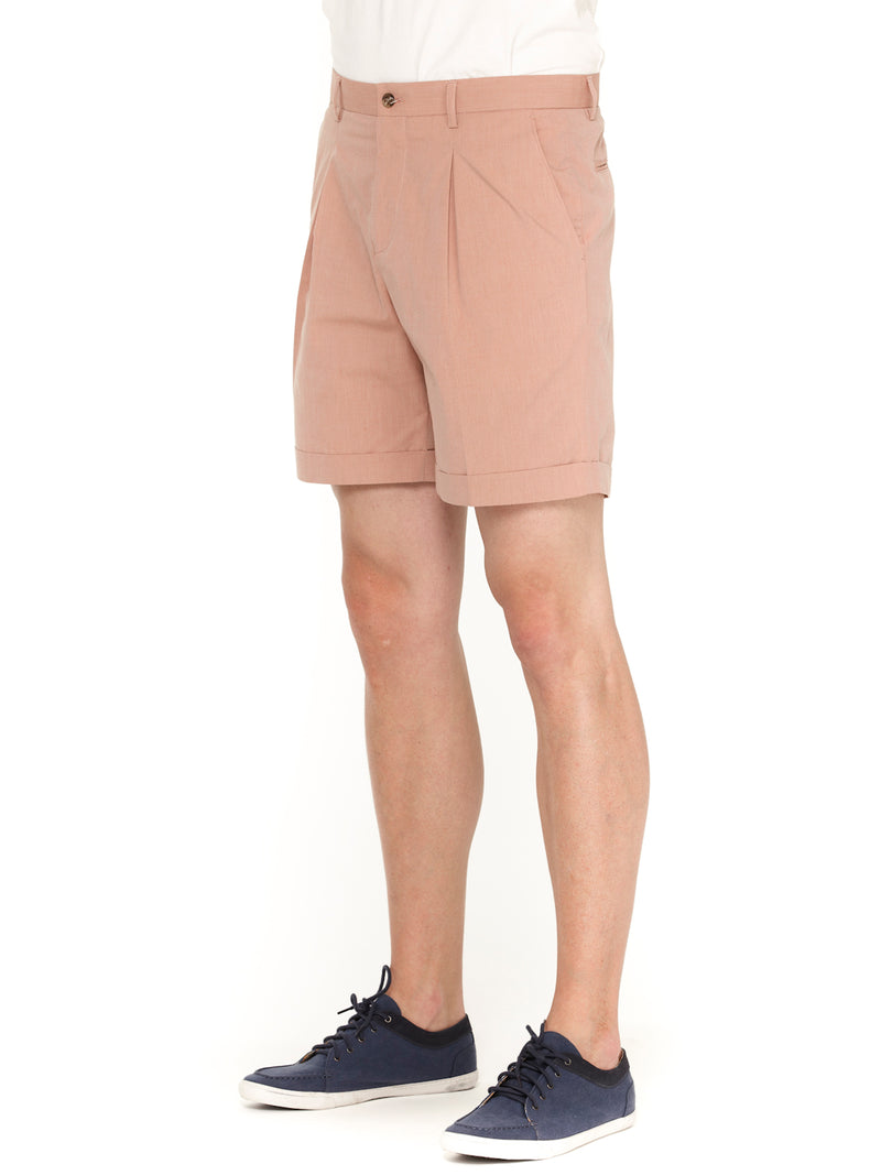 TAILORED PLEAT FRONT SHORTS MENS SHORTS