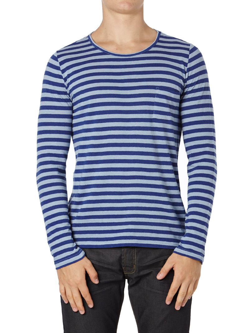 LONG SLEEVE STRIPED TEE NATURAL