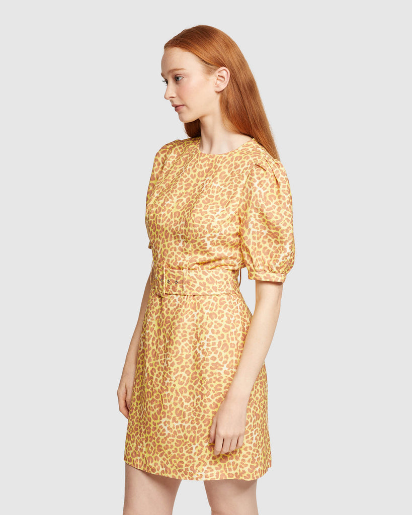 SEESAW Linen Mix Dress Black/Stone main image 1