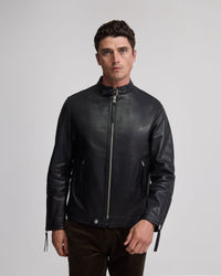 Biker Leather Jacket MENS JACKETS AND COATS