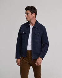 Suede Trucker Jacket MENS JACKETS AND COATS