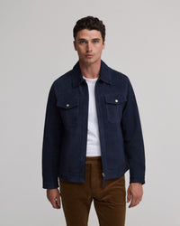 Suede Trucker Jacket MENS JACKETS AND COATS