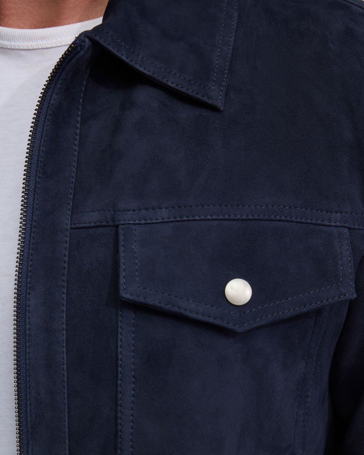 Suede Trucker Jacket MENS JACKETS AND COATS