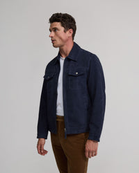 Suede Trucker Jacket MENS JACKETS AND COATS