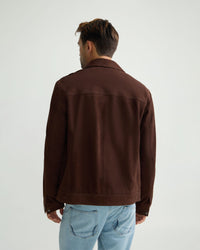 Suede Trucker Jacket MENS JACKETS AND COATS