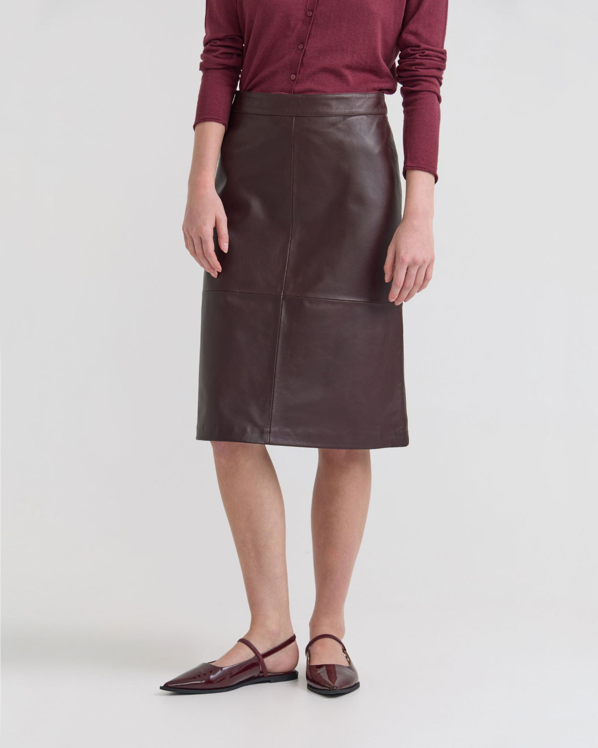 Nina Nappa Leather Skirt WOMENS SKIRTS