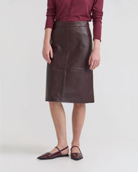 Nina Nappa Leather Skirt WOMENS SKIRTS