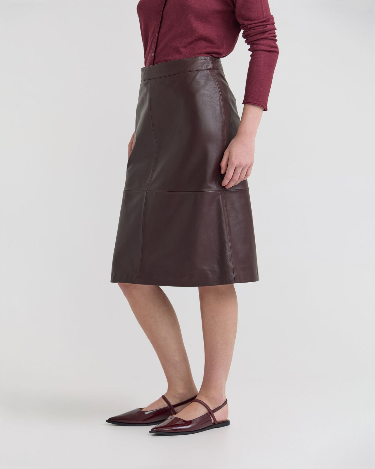 Nina Nappa Leather Skirt WOMENS SKIRTS