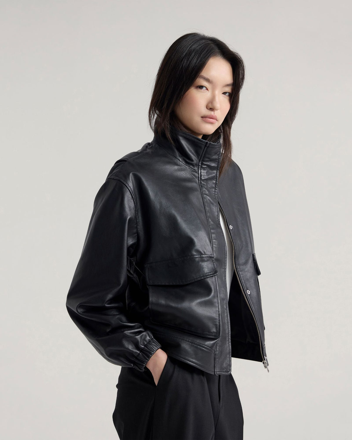 Rosie Leather Bomber Jacket WOMENS SUITS JKTS COATS