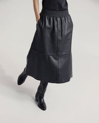 Jaya Leather Midi Skirt WOMENS SKIRTS