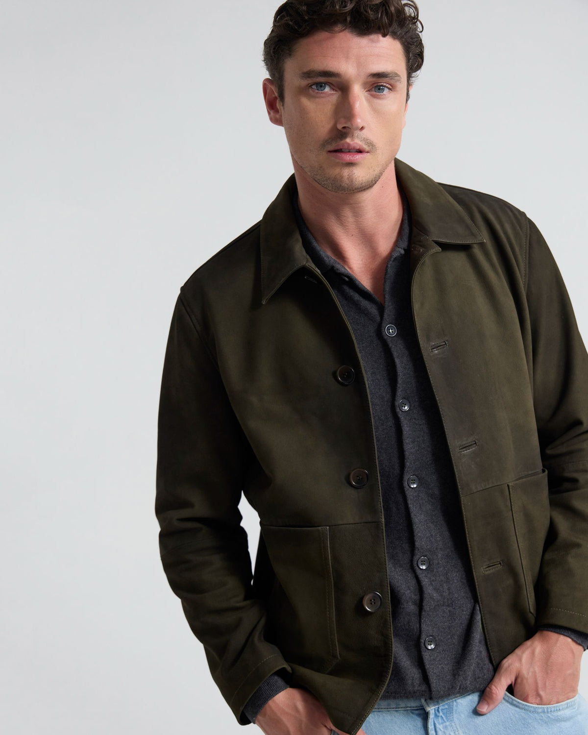 Harry Goat Suede Jacket MENS JACKETS AND COATS