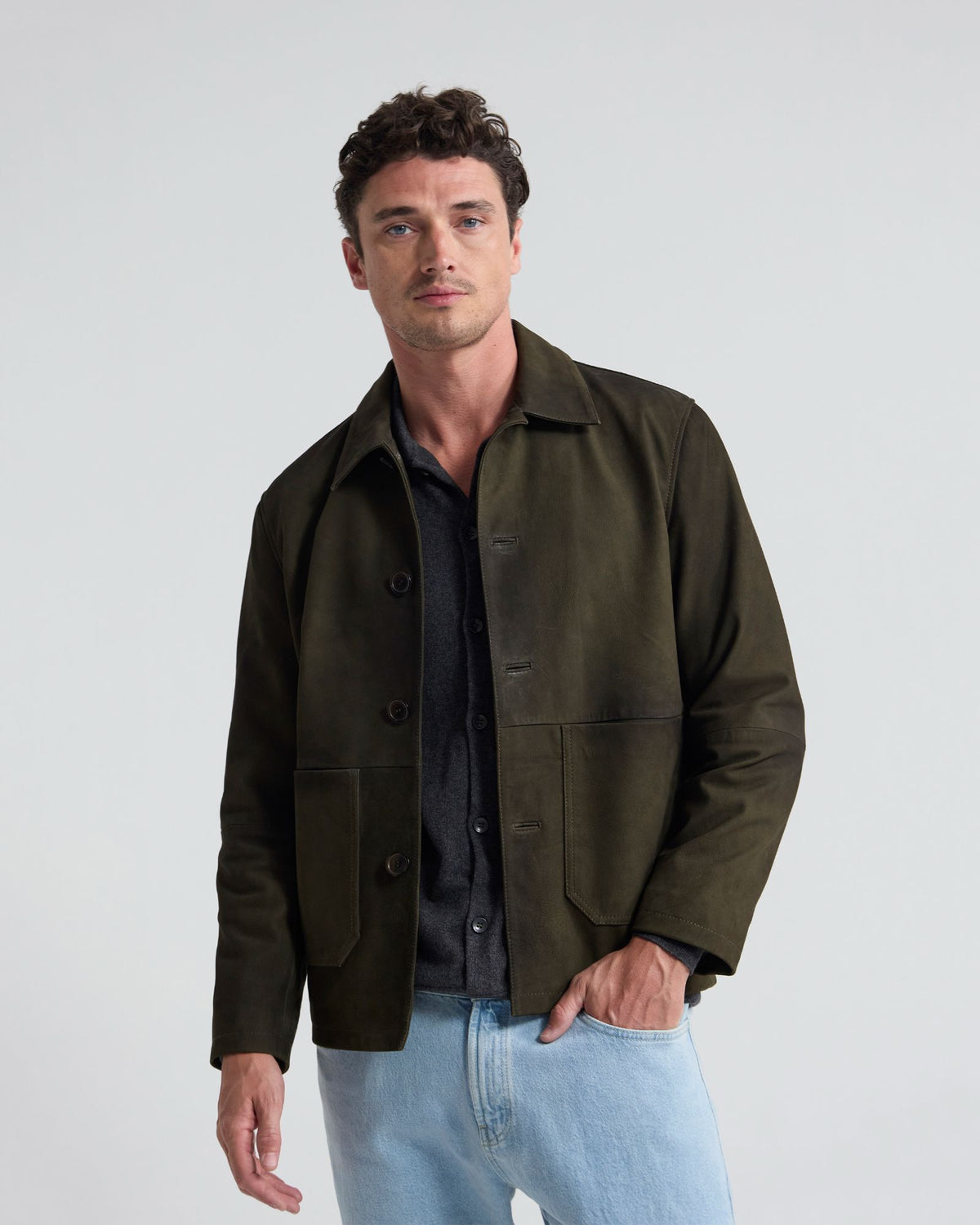 Harry Goat Suede Jacket MENS JACKETS AND COATS