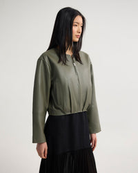 Ember Leather Bomber Jacket
