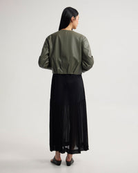 Ember Leather Bomber Jacket