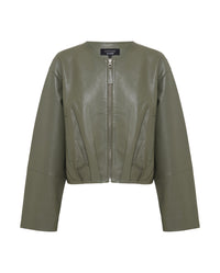 Ember Leather Bomber Jacket WOMENS SUITS JKTS COATS