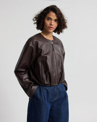 Ember Leather Bomber Jacket WOMENS SUITS JKTS COATS