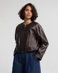 Ember Leather Bomber Jacket WOMENS SUITS JKTS COATS