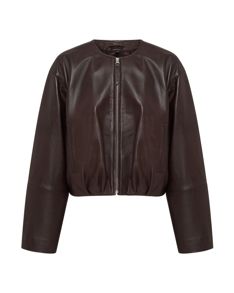 Ember Leather Bomber Jacket WOMENS SUITS JKTS COATS
