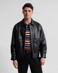 Nico Leather Bomber Jacket MENS JACKETS AND COATS