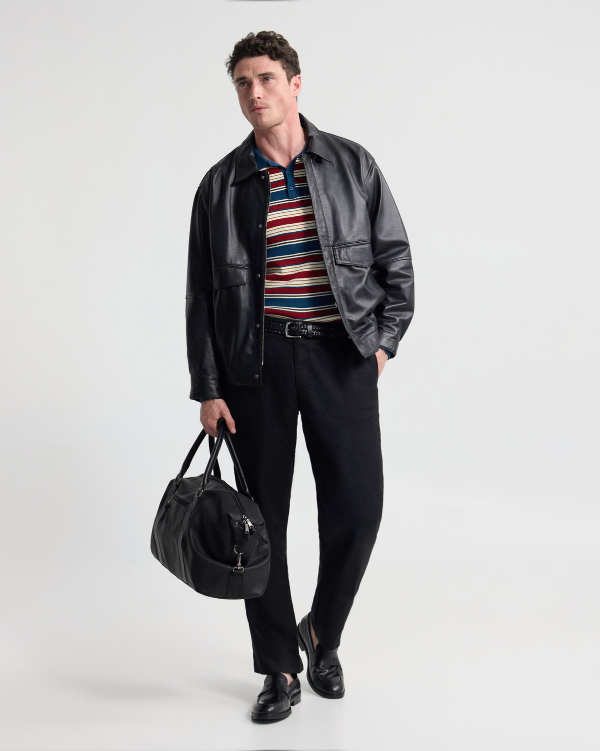 Nico Leather Bomber Jacket MENS JACKETS AND COATS
