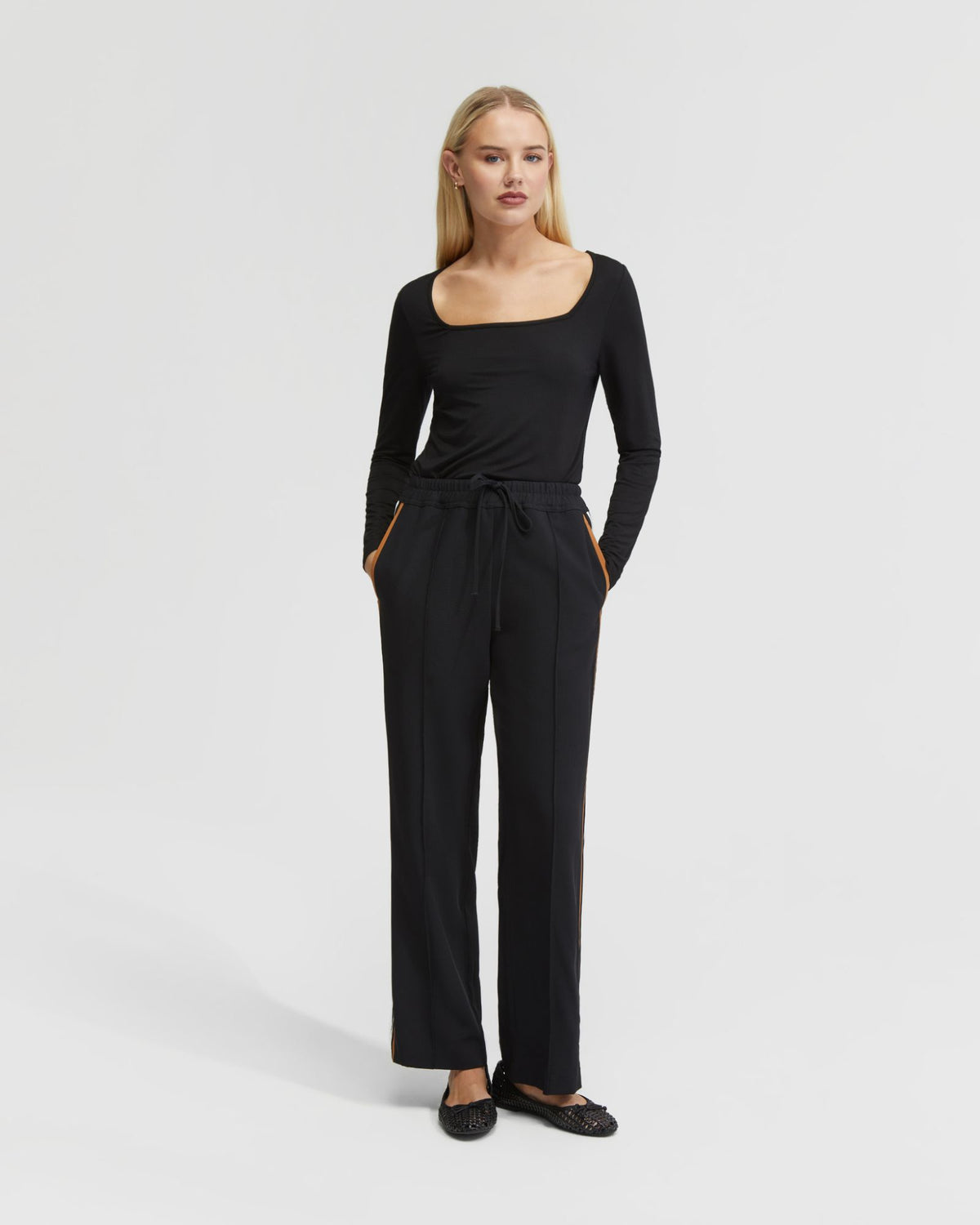 VOILET CONTRAST STRIPE PANTS WOMENS PANTS