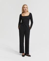 VOILET CONTRAST STRIPE PANTS WOMENS PANTS