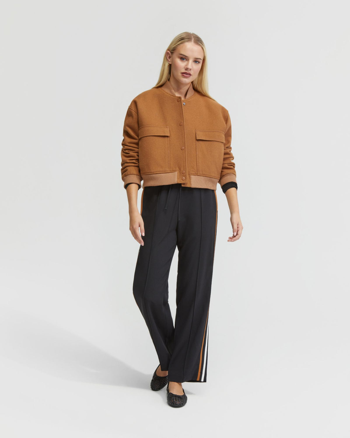 VOILET CONTRAST STRIPE PANTS WOMENS PANTS