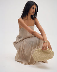 Kristel Linen And Mesh Dress