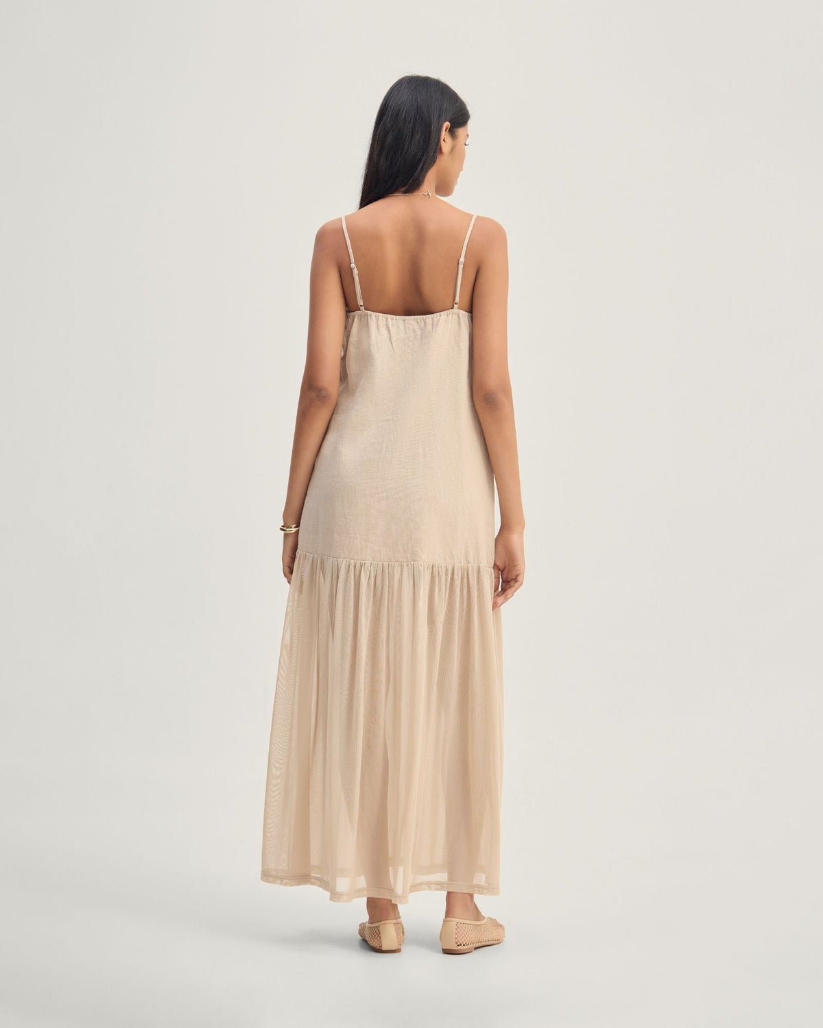 Kristel Linen And Mesh Dress WOMENS DRESSES