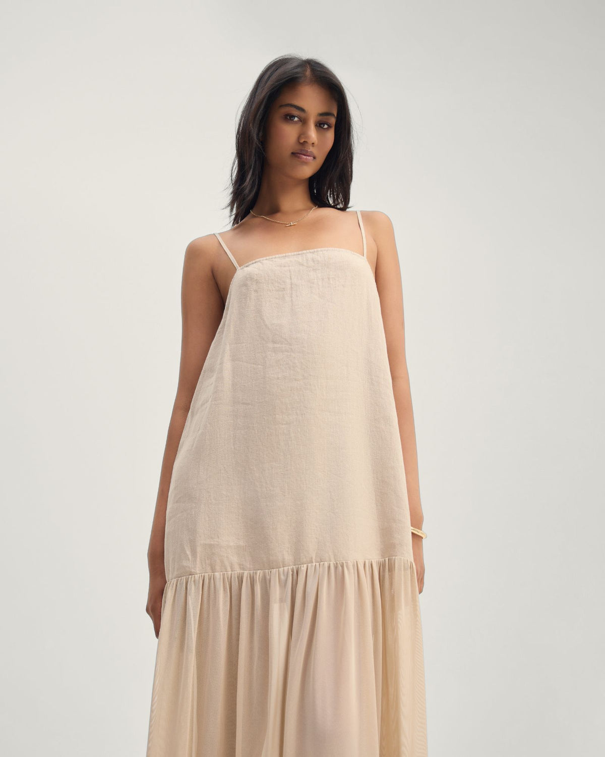 Kristel Linen And Mesh Dress WOMENS DRESSES