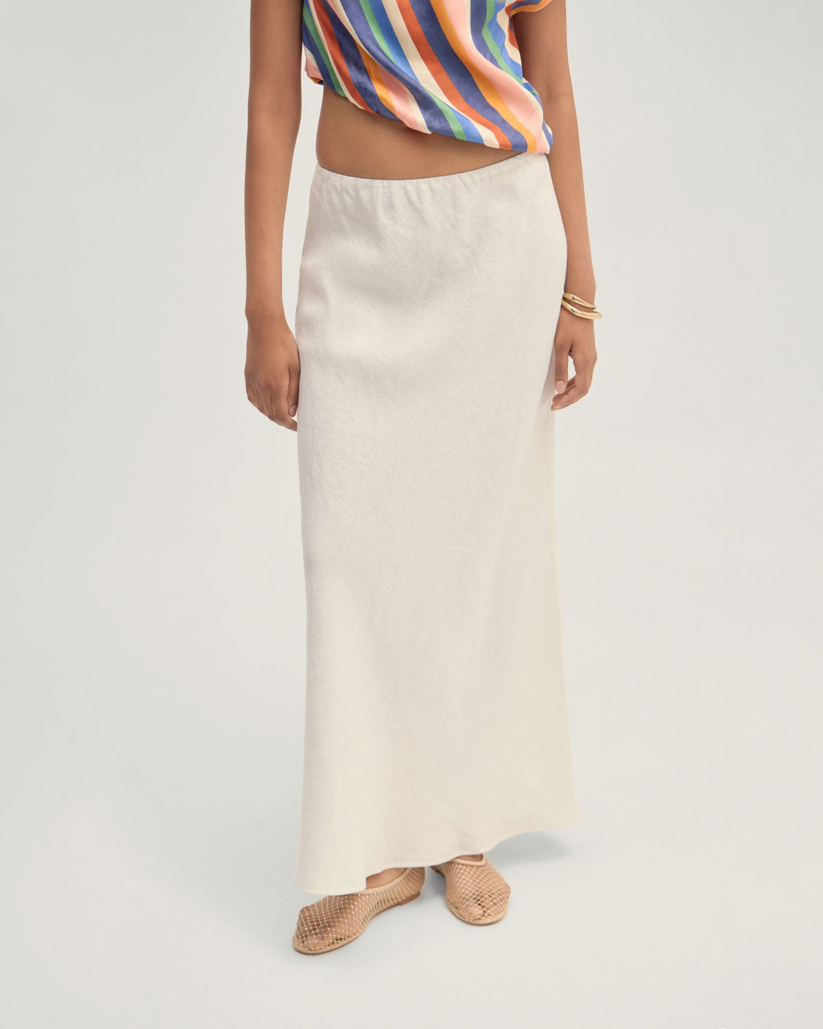 Kacie Linen Bias Skirt WOMENS SKIRTS