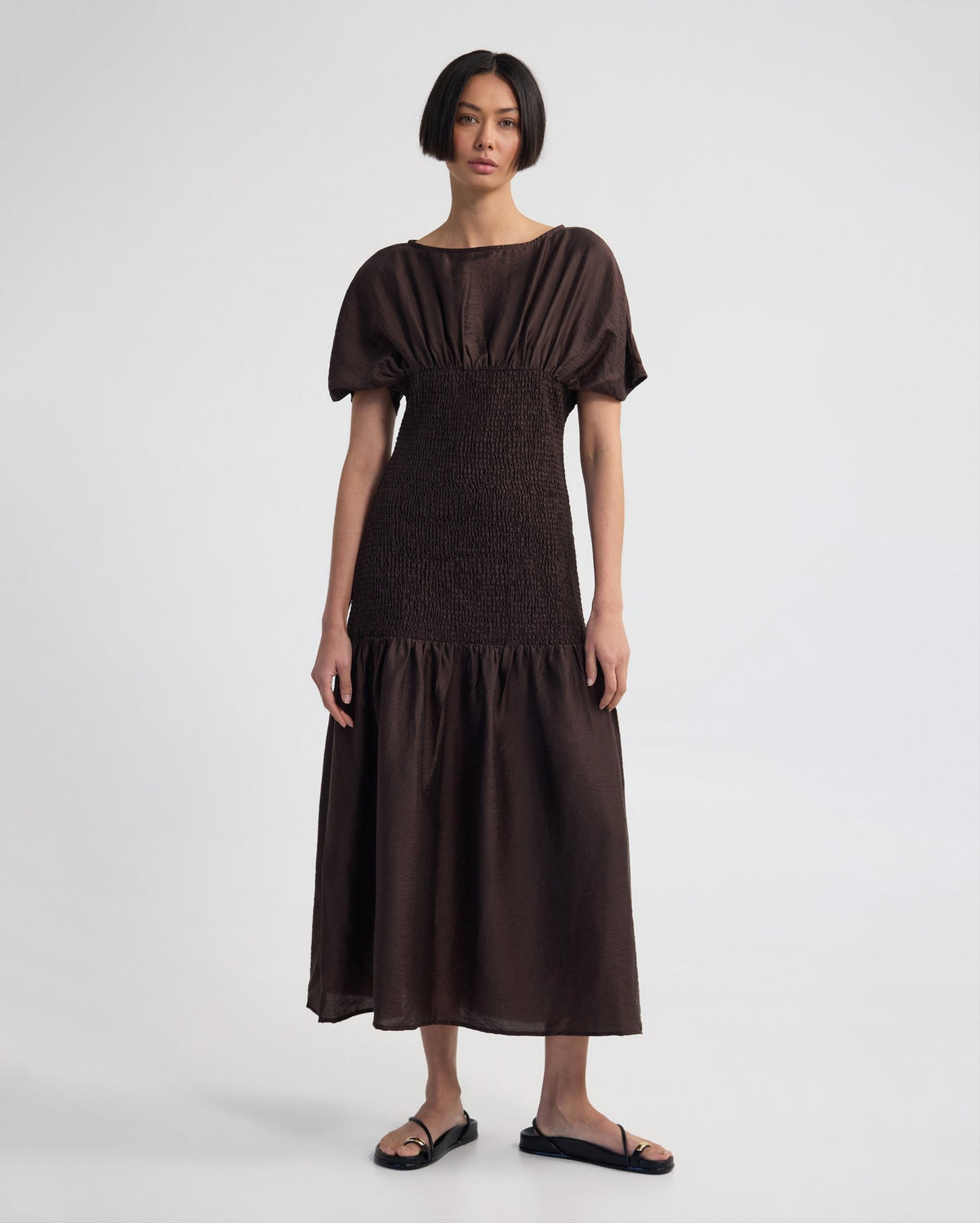 Kit Shirred Dress WOMENS DRESSES
