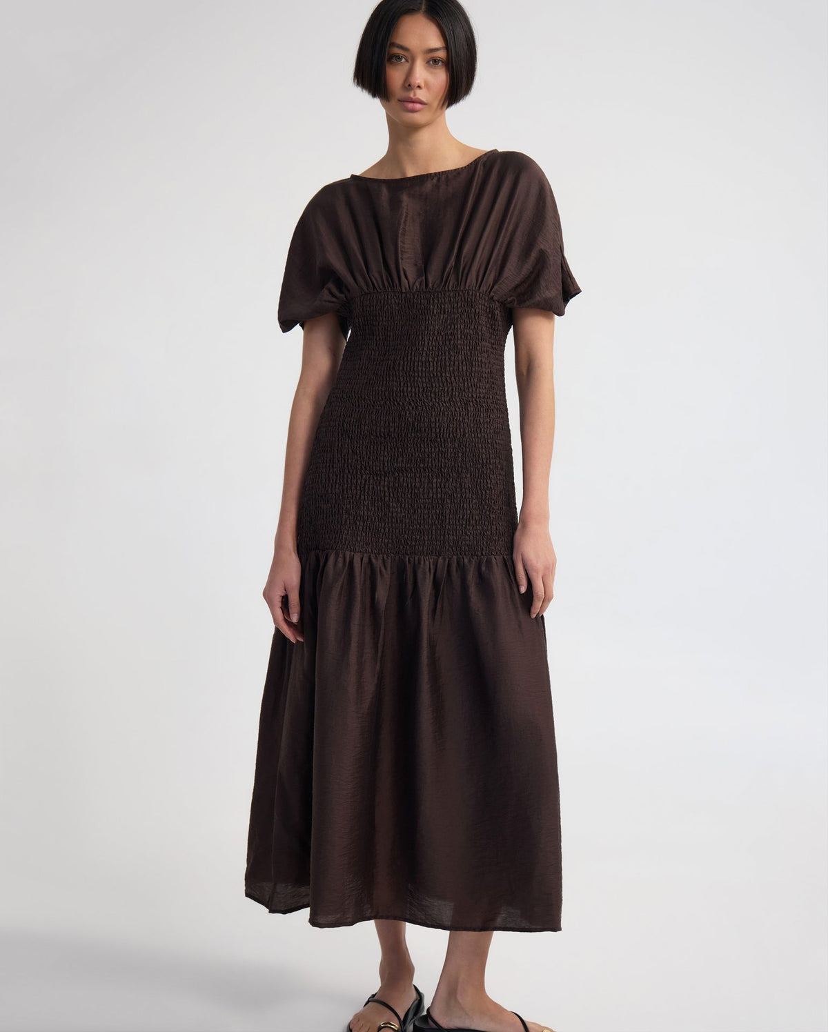 Kit Shirred Dress WOMENS DRESSES