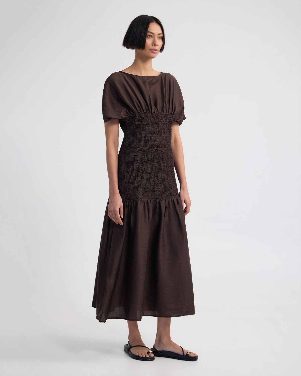 Kit Shirred Dress WOMENS DRESSES