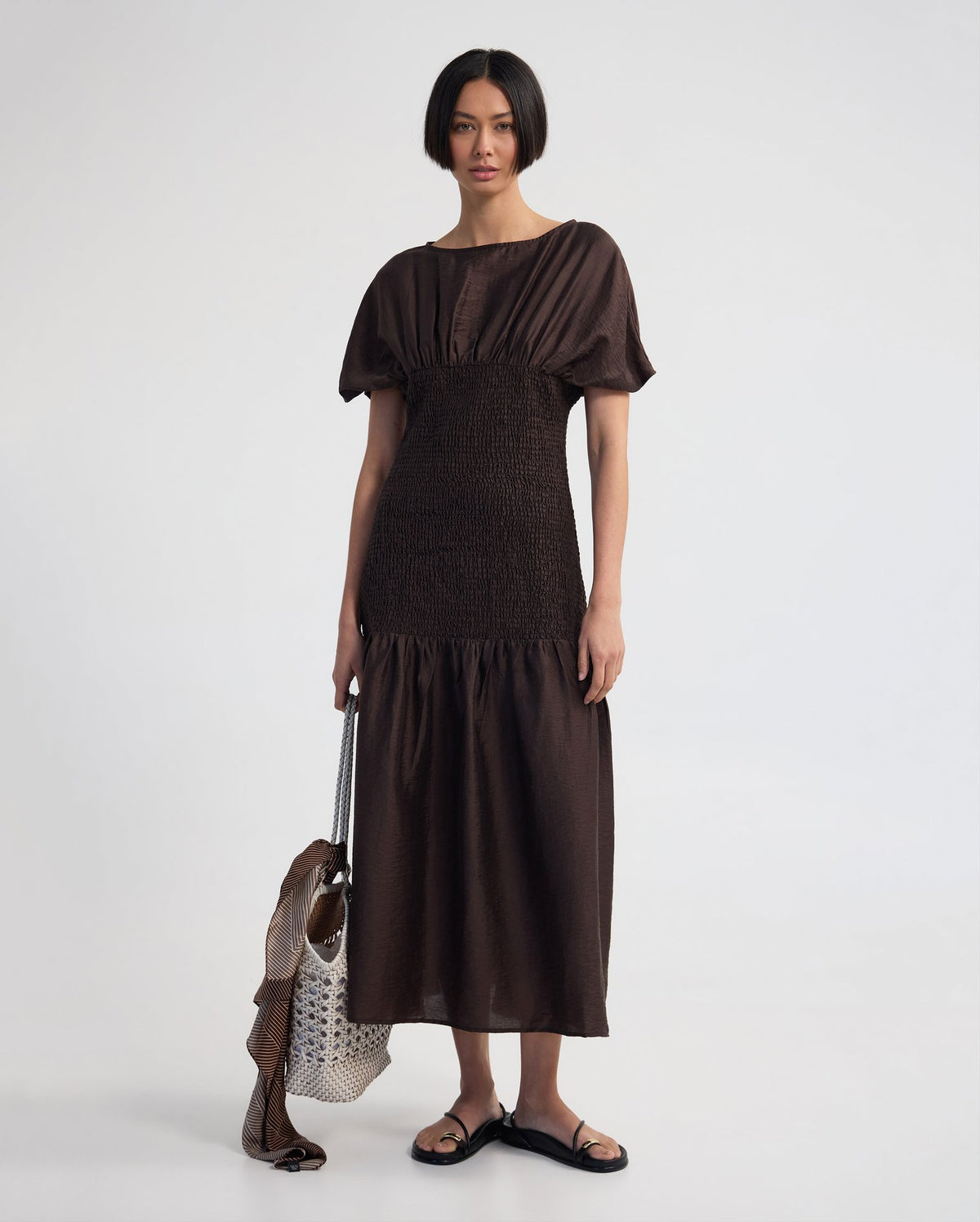 Kit Shirred Dress WOMENS DRESSES